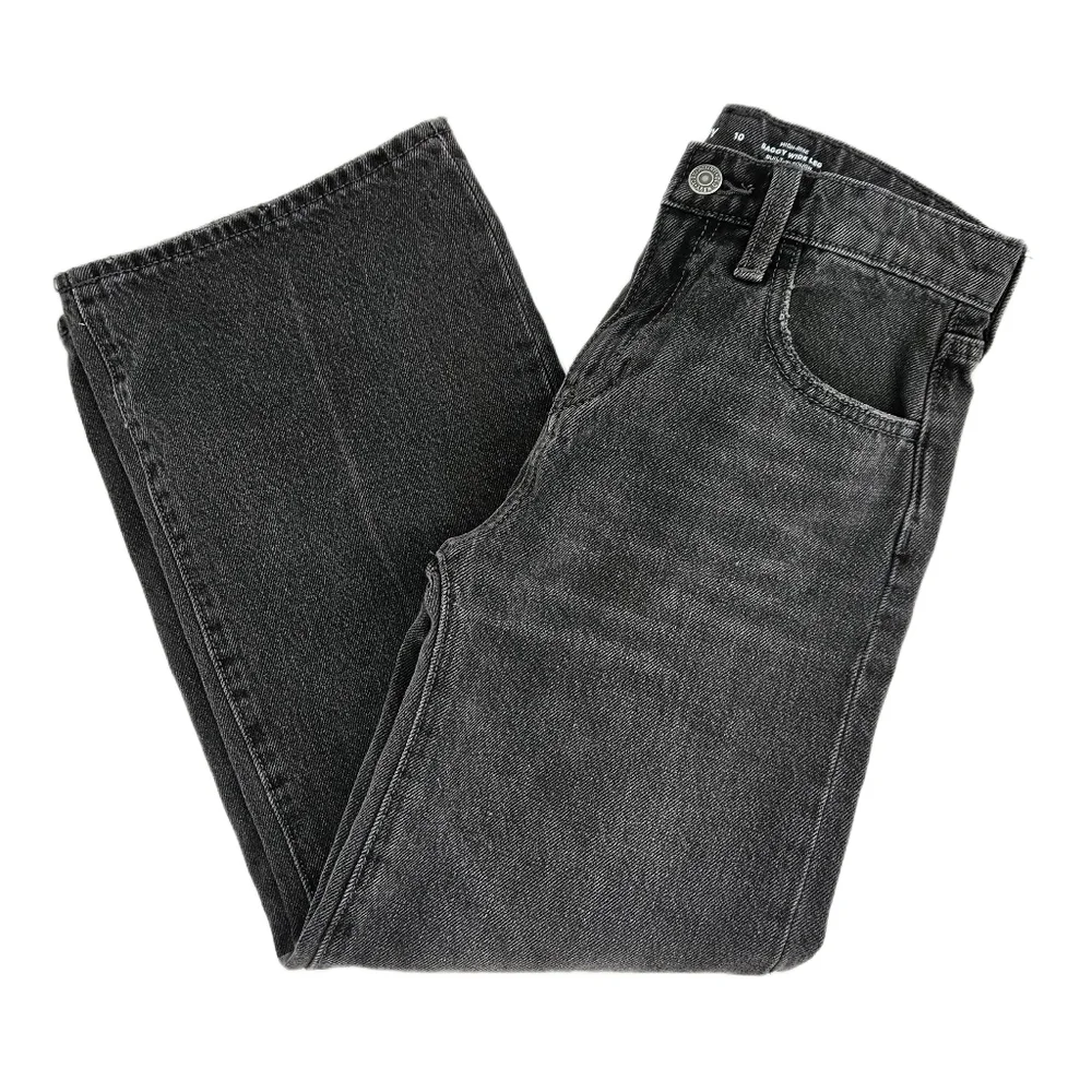 Girls Black Wide Leg Jeans Size 10